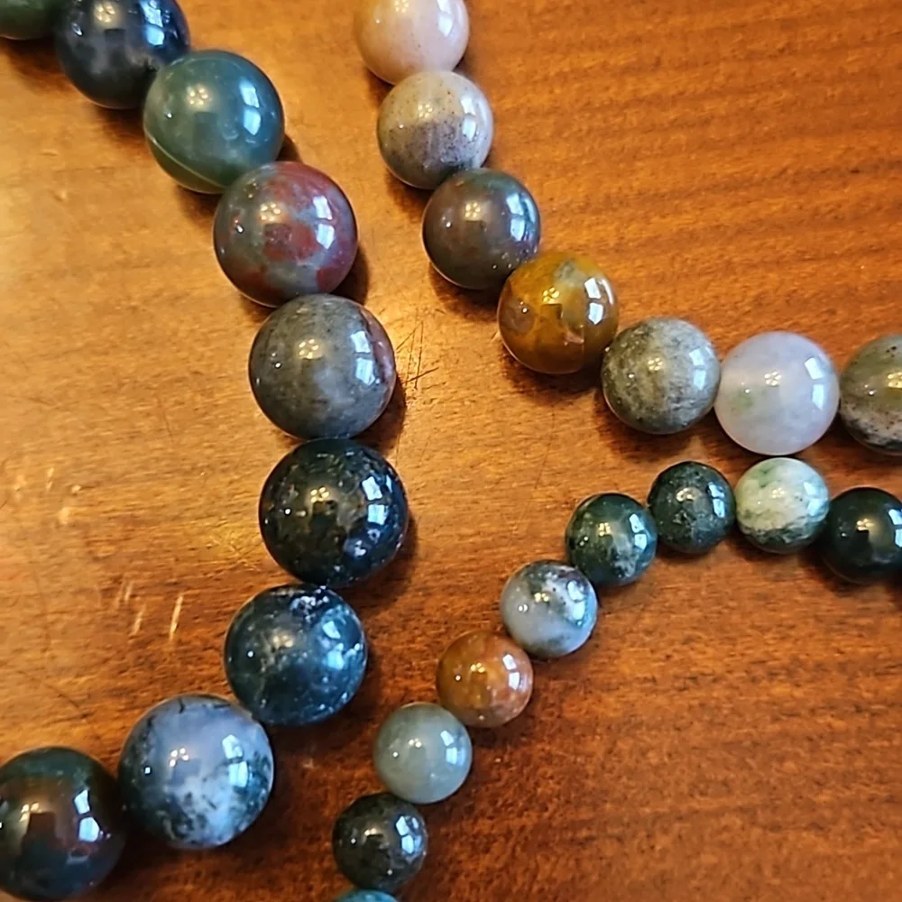 Indian Agate Beaded Layering Bracelets